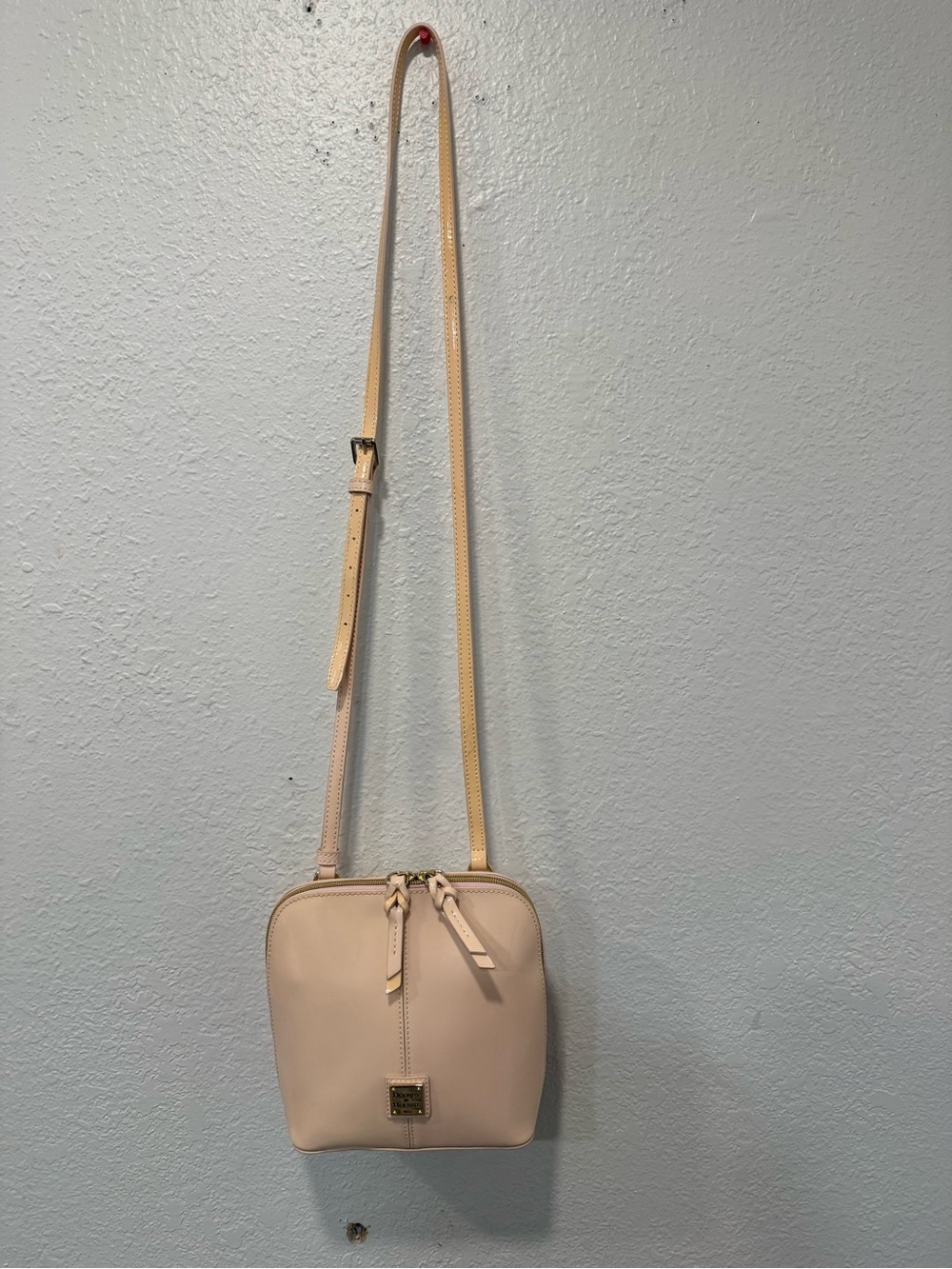 Dooney & Burke Trixie Crossbody Purse Blush/ ivory color